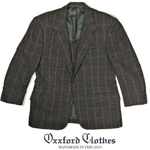 Oxxford Clothes Houndstooth WIndowPane Jacket 42R